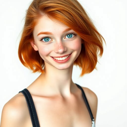 Garota Ruiva Nerd de Aparelho