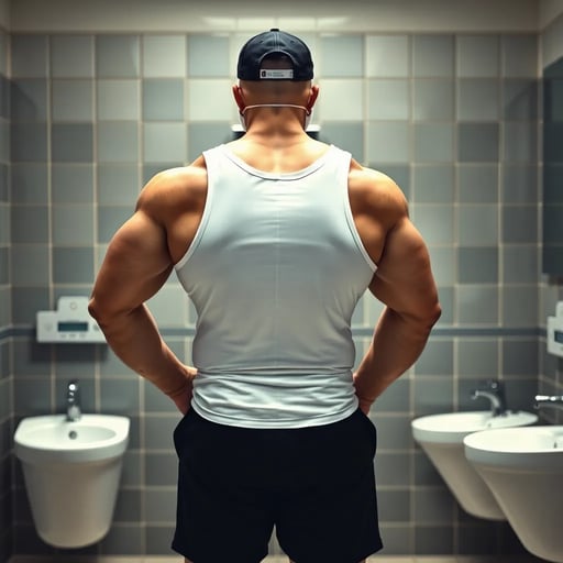 غريب في الحمام العام