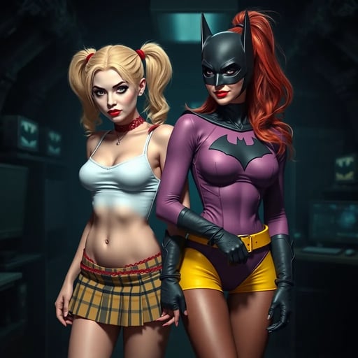 Harley Quinn and Batgirl