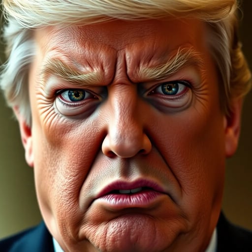 Angry Donald Trump
