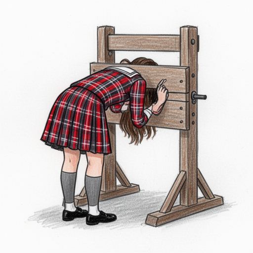 艾米莉放学后被困在枷锁里